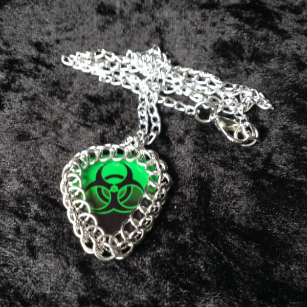 Chainmaille Wrapped Guitar Pick Pendant