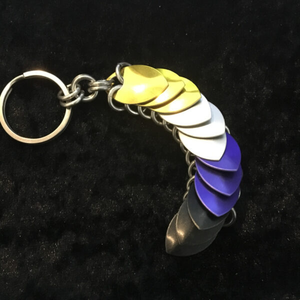 Nonbinary Pride Dragontail Keychain by Destai