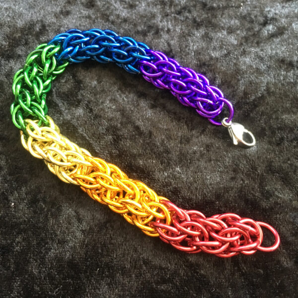 Rainbow Chainmaille Bracelet by Destai