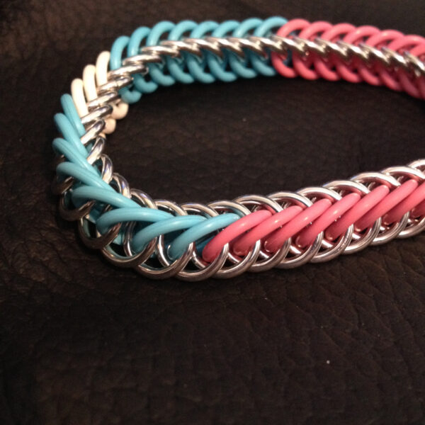 Trans Pride Chainmaille Bracelet by Destai
